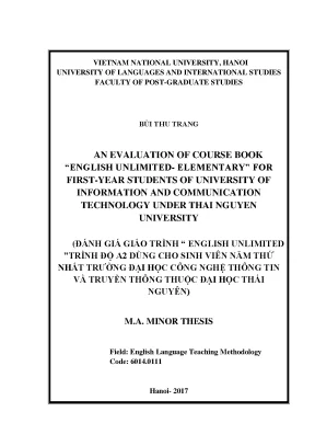 Đánh giá giáo trình English Unlimited Elementary
