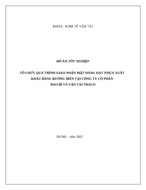 Giao Nhận Hạt Nhựa Xuất Khẩu Đường Biển