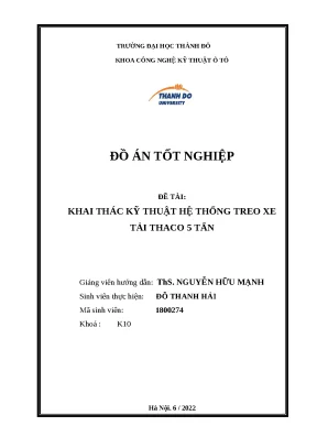 Đồ án: Hệ thống treo xe tải Thaco 5 tấn