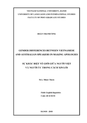 Xin lỗi: So sánh giới tính Việt - Úc