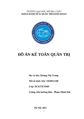 Kế Toán Quản Trị: Phân Tích Chi Phí & Điểm Hòa Vốn