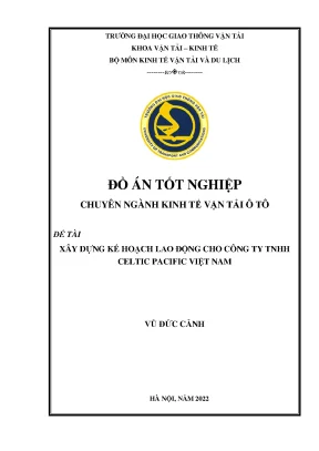 Đồ án kinh tế vận tải ô tô: Kế hoạch lao động