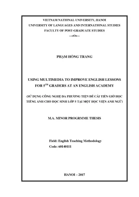Cải tiến giờ học tiếng Anh lớp 5 bằng Multimedia