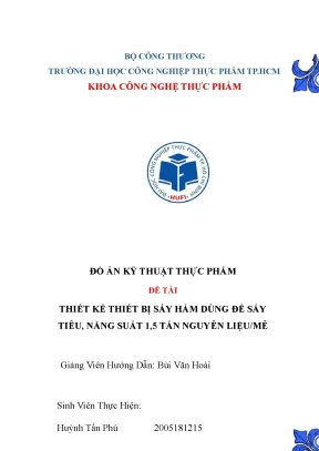 Thiết Kế Thiết Bị Sấy Tiêu 1.5 Tấn/Mẻ
