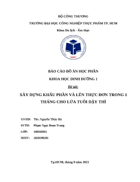 Thực đơn dinh dưỡng 1 tháng cho tuổi dậy thì