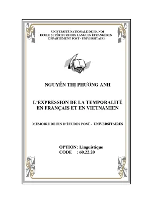 Thời gian trong tiếng Pháp và tiếng Việt: Luận văn
