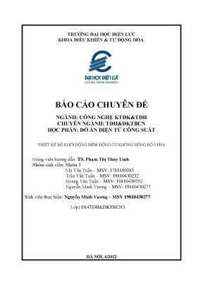 Thiết Kế Bộ Khởi Động Mềm Động Cơ 3 Pha