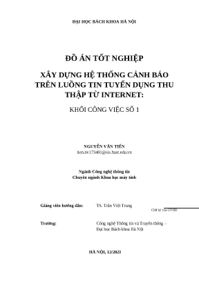 Hệ thống cảnh báo tin tuyển dụng tự động từ Internet