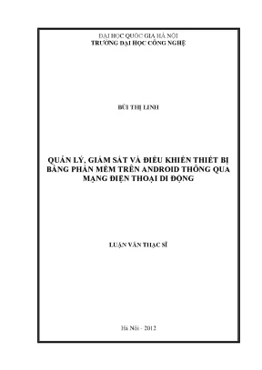 Luận văn ThS: Giám sát, điều khiển thiết bị Android