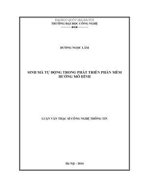 Sinh mã tự động: Phát triển phần mềm hướng mô hình