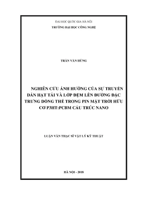 Pin mặt trời hữu cơ: Ảnh hưởng lớp đệm và truyền dẫn