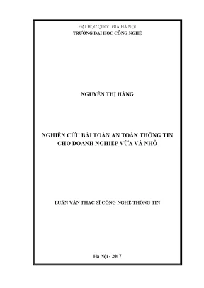 Luận văn ATTT cho doanh nghiệp vừa và nhỏ
