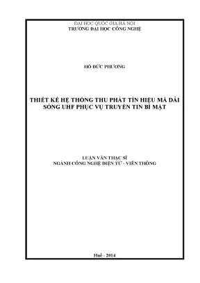 Luận văn: Thiết kế hệ thống thu phát UHF bí mật