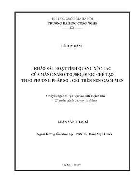 Màng Nano TiO2/SiO2 Quang Xúc Tác Trên Gạch Men