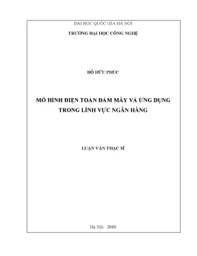 Điện toán đám mây và ứng dụng trong Ngân hàng