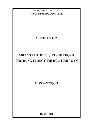 Kiểu Dữ Liệu Trừu Tượng & Ứng Dụng Hình Học Tính Toán
