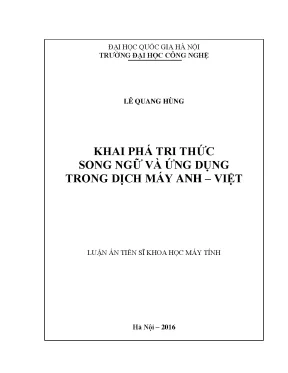 Dịch máy Anh Việt: Khai phá tri thức song ngữ