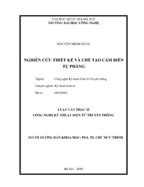 Cảm biến tụ phẳng: Thiết kế và chế tạo