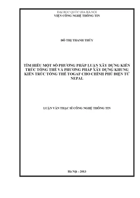 Xây dựng KT Tổng Thể TOGAF cho Chính Phủ Điện Tử