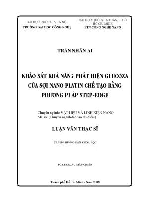 Sợi Nano Platin Phát Hiện Glucoza: Nghiên Cứu Mới