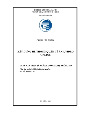 Luận văn: Hệ thống quản lý ảnh video online