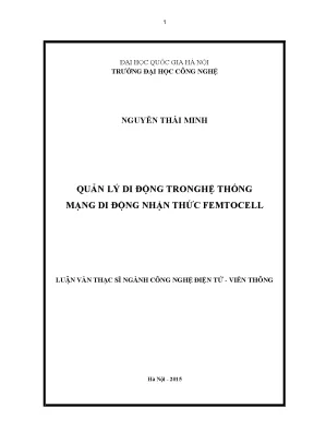 Quản Lý Di Động Femtocell: Luận Văn Thạc Sĩ