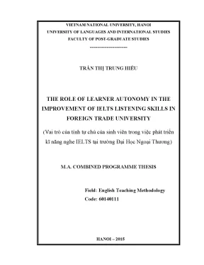 Tự chủ học tập & Kỹ năng nghe IELTS