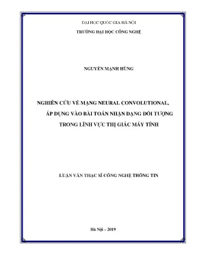 Mạng Neural Convolutional & Nhận Dạng Đối Tượng