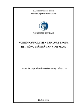 Cải tiến tập luật giám sát an ninh mạng