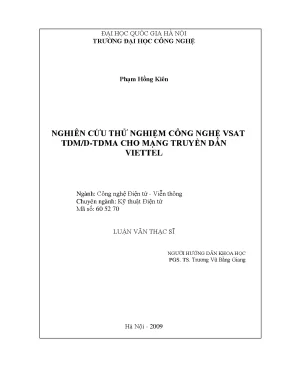 VSAT TDM/D-TDMA: Nghiên cứu cho Mạng Viettel