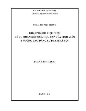 Dự Đoán Kết Quả Học Tập: Khai Phá Dữ Liệu Điểm