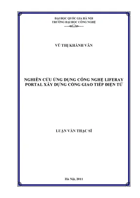 Ứng dụng Liferay Portal xây dựng Cổng Giao Tiếp Điện Tử