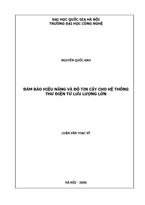 Luận văn ThS: Hiệu năng & độ tin cậy Email lưu lượng lớn