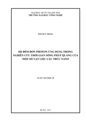 Hệ đếm đơn photon: Nghiên cứu vật liệu nano