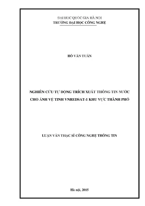 Trích Xuất Thông Tin Nước Từ Ảnh Vệ Tinh