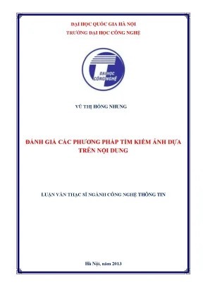 Tìm kiếm ảnh dựa trên nội dung: Luận văn thạc sĩ