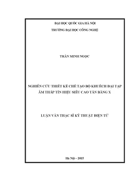 Thiết kế bộ khuếch đại tạp âm thấp băng X