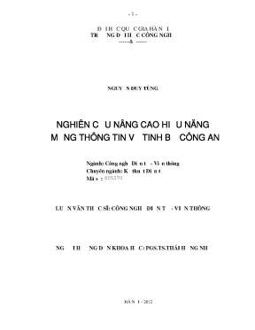 Nâng cao hiệu năng mạng thông tin vệ tinh Bộ Công an