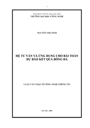 Dự báo bóng đá: Ứng dụng hệ tư vấn thông minh