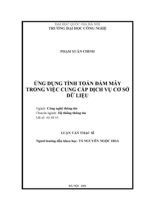 Dịch vụ Cơ sở Dữ liệu trên Nền tảng Điện toán Đám mây