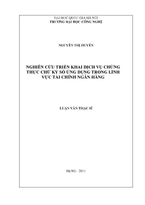 Chữ ký số trong tài chính ngân hàng