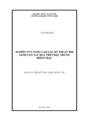 Luận văn thạc sĩ: Đối sánh vân tay điểm chạc