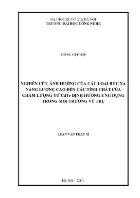Chấm lượng tử CdTe và bức xạ vũ trụ