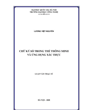 Chữ Ký Số & Thẻ Thông Minh: Luận Văn Xác Thực