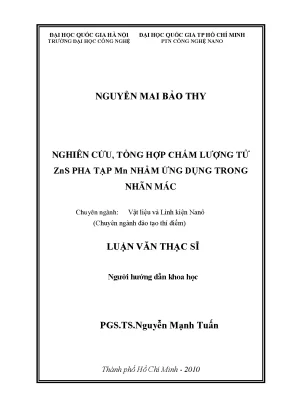 Chấm lượng tử ZnS:Mn cho nhãn mác