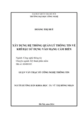 Quản lý thông tin khí hậu từ mạng cảm biến