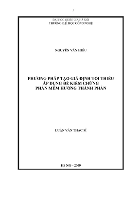 Kiểm chứng phần mềm hướng thành phần: Tạo giả định tối thiểu