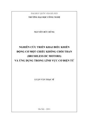 Điều khiển động cơ BLDC: Ứng dụng cơ điện tử