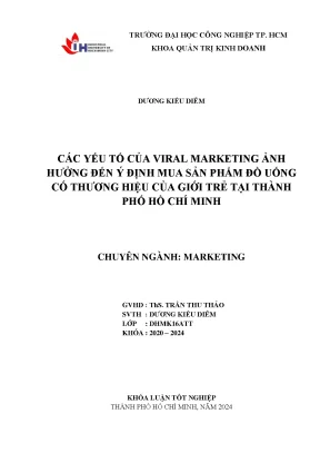 Viral Marketing và Ý định Mua Đồ Uống