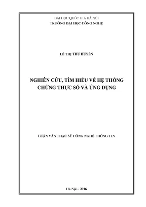 Chứng Thực Số: Nghiên cứu và Ứng Dụng (Luận Văn)